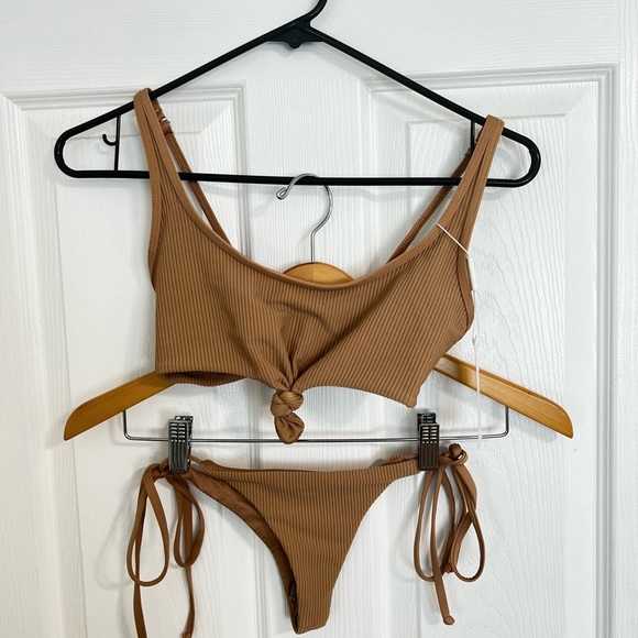Frankie's Bikinis Other - Frankies bikinis “Greer” top and bottoms in tan. New with tags and liner.